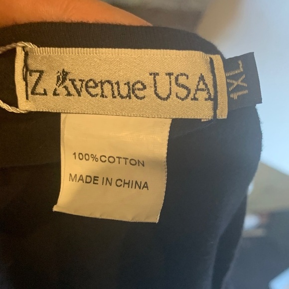 Cotton Black V-Neck Basic Soft Comfortable Easy to Wear Everyday Plus Size 1X - Picture 2 of 5